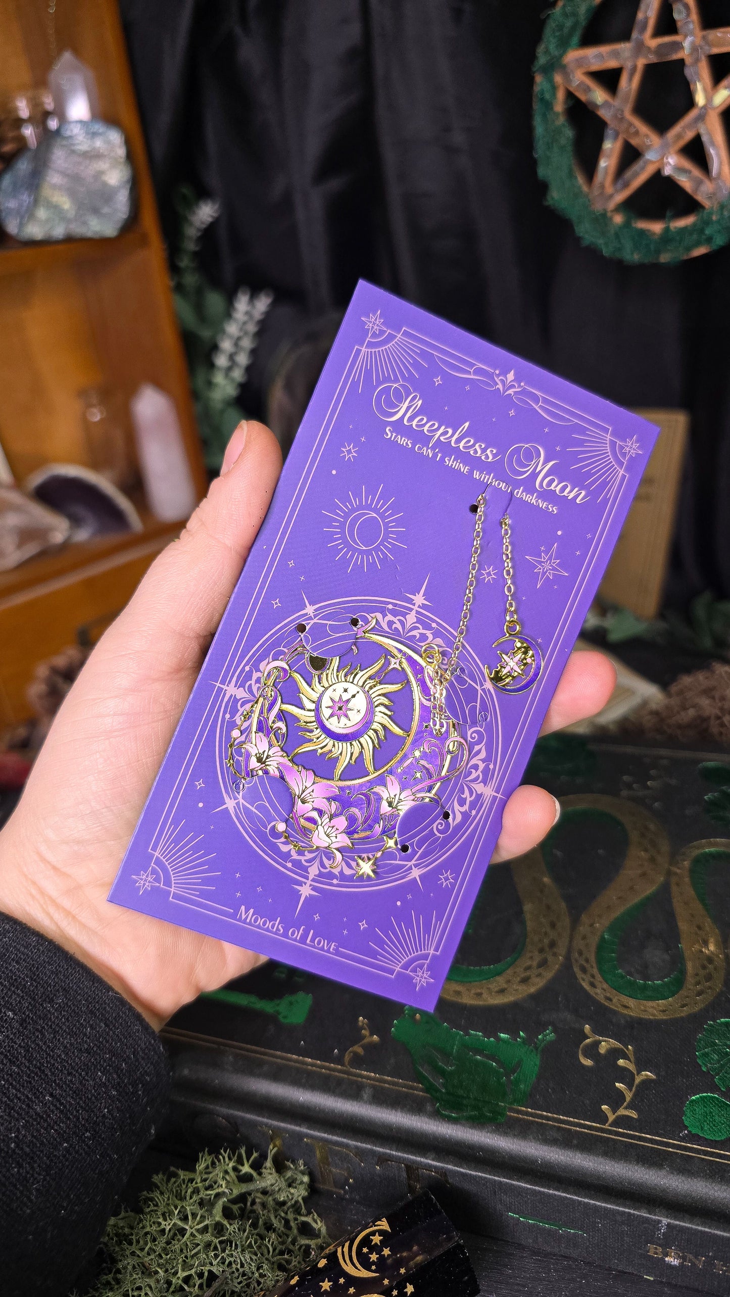 Sleepless Moon Lesezeichen Metall