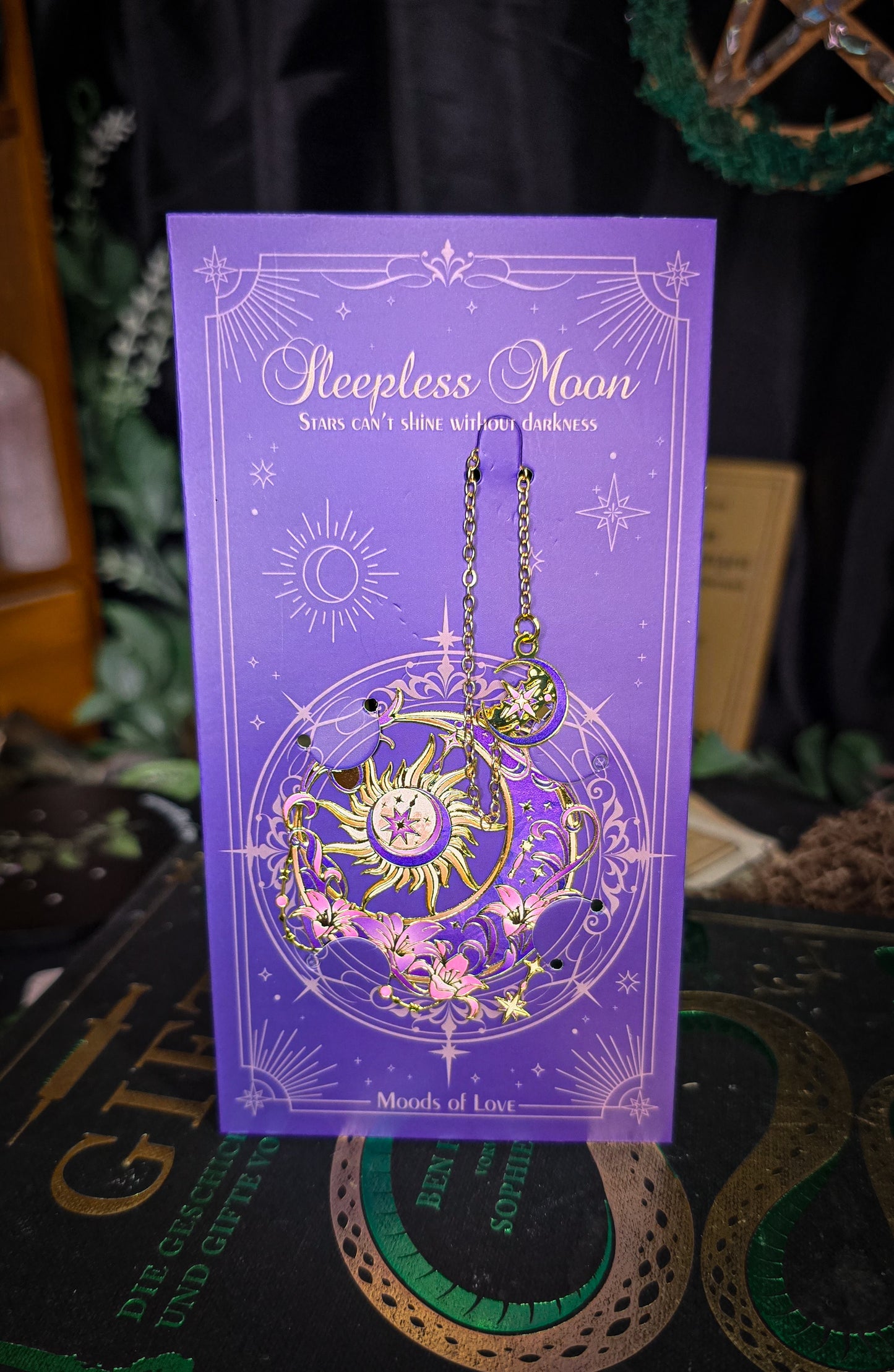 Sleepless Moon Lesezeichen Metall